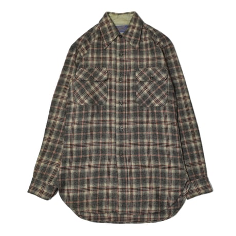 70s Vintage “PENDLETON” Wool Cheak L/S Shirt