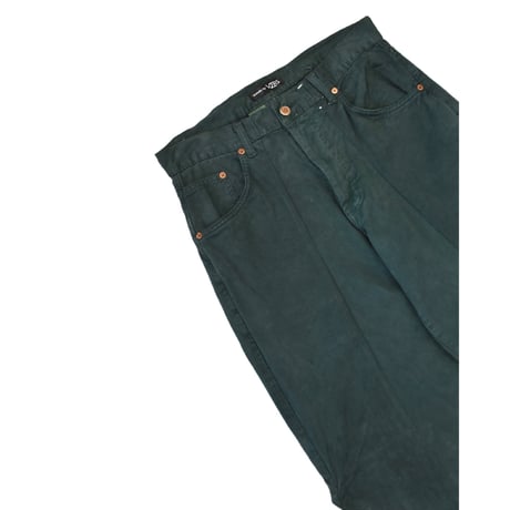 "Remake by VERS" Asymmetric Tuck Denim Trousers