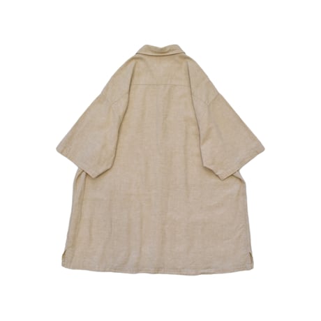 Sand Beige Linen Blend S/S Shirt