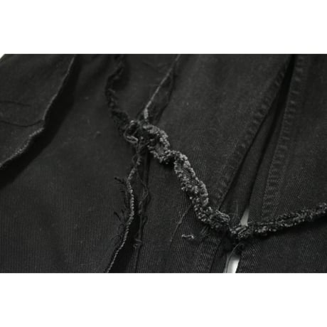 "Remake by VERS" Fringe Damage Flare Denim Pants