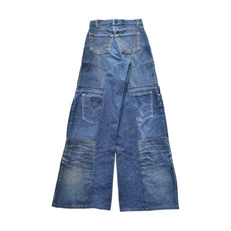 "Remake by VERS" Switching Flare Denim Pants