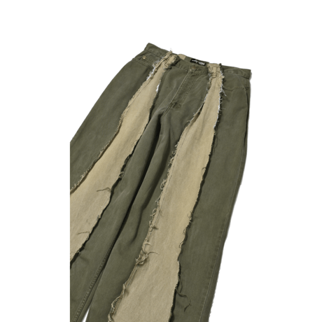 "Remake by VERS" Fringe Damage Flare Denim Pants