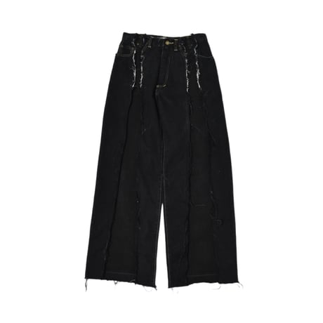 "Remake by VERS" Fringe Damage Flare Denim Pants
