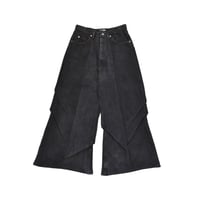 "Remake by VERS" Asymmetric Tuck Denim Trousers