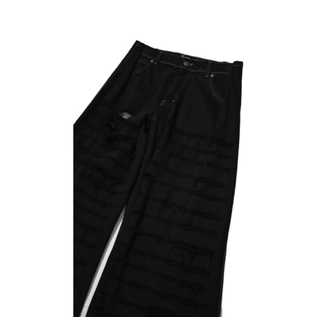 "Remake by VERS" Destroyed Docking Flare Denim Pants