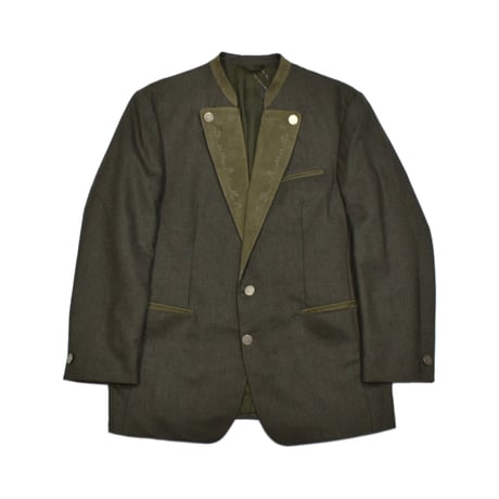 EURO Vintage Embroidery Tyrolean Jacket -Metal Coin Button-