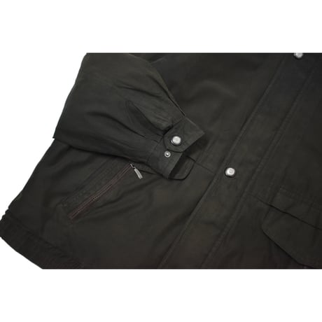Faux Suede Fly Front Jacket