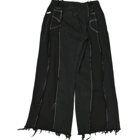 "Remake by VERS" Zip Custom Flare Denim Pants - Original Overdye -