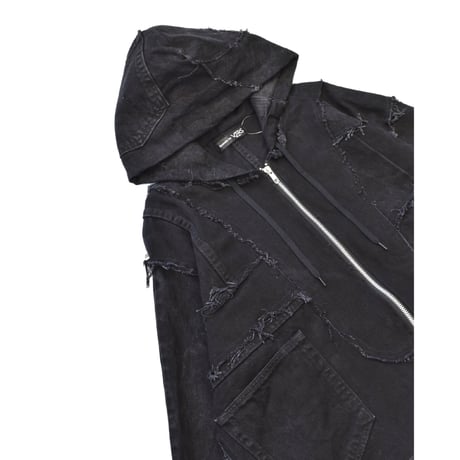 “Remake by VERS” Utility Denim Hoodie Jacket