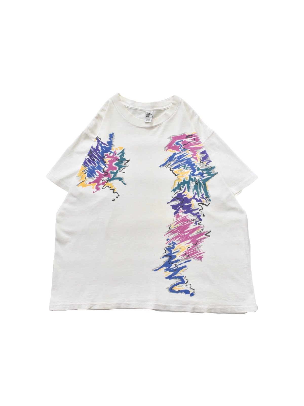 90s Vintage Abstract Brush Art T-Shirt | 水戸 古着屋