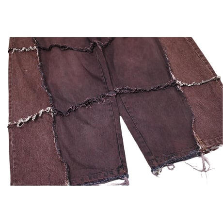 VERS Remake Fringe Damage Flare Denim Pants