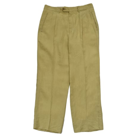 Vintage One Tuck Pure Linen Slacks