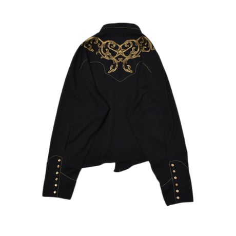 VERS Remake Embroidery Asymmetrical Western L/S Shirt