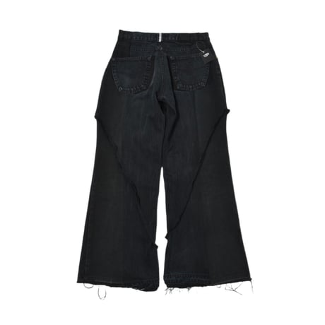 "Remake by VERS" Fringe Damage Flare Denim Pants