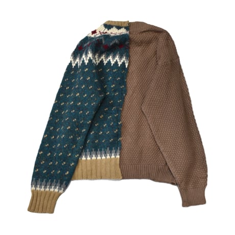 ”Remake by VERS” Rebuild Nordic × Cable Docking Knit