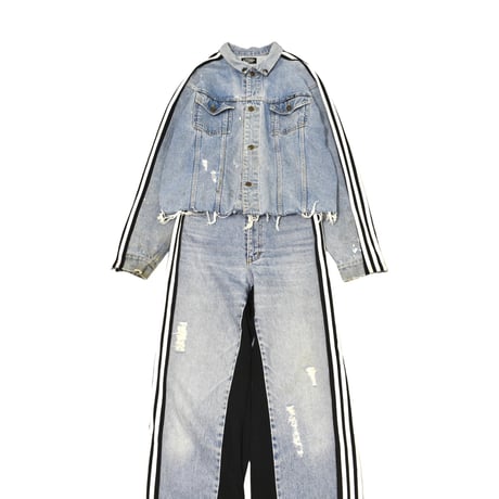 VERS Remake Side Stripe Denim Jacket & Pants [SET-UP]