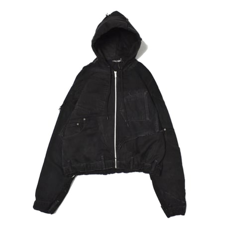 “Remake by VERS” Utility Denim Hoodie Jacket
