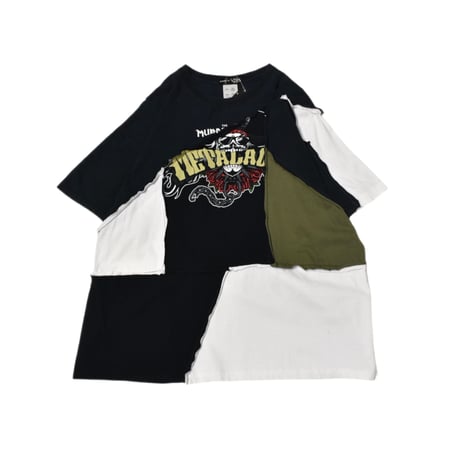 “Remake by VERS” Patchwork Accident Tee