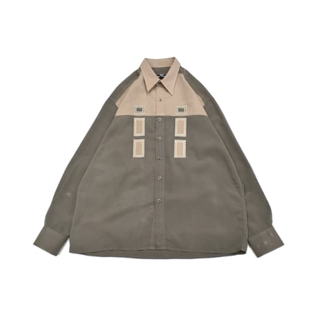 Square Panel Design L/S Shirt