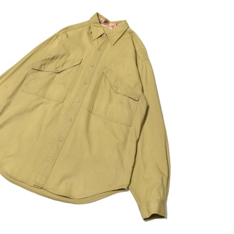 Vintage Asymmetry Twin Pocket Design L/S Shirt