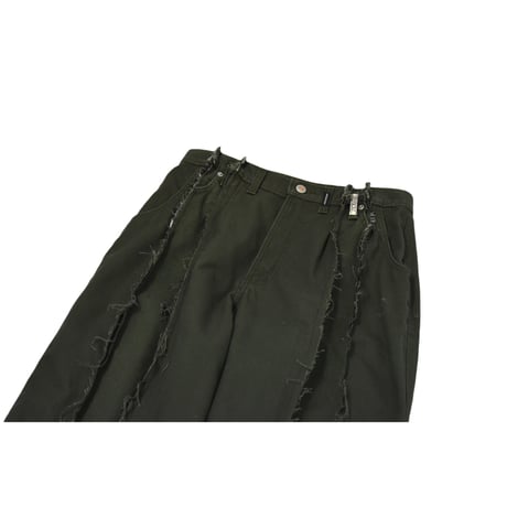 VERS Remake Fringe Damage Flare Denim Pants