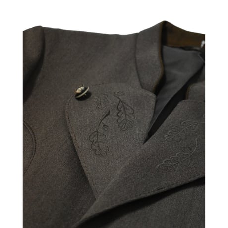 EURO Vintage Embroidery Tyrolean Jacket -Metal Coin Button-