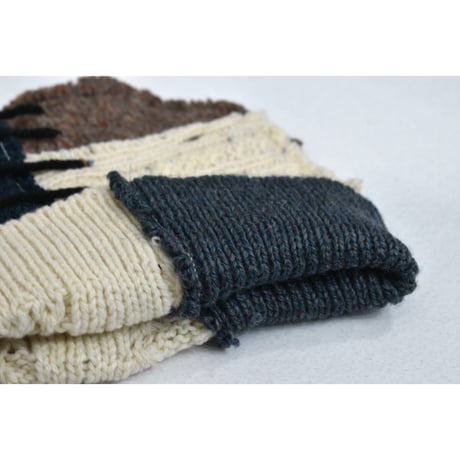 "Remake by VERS" Patch Design Aran Knit Cap