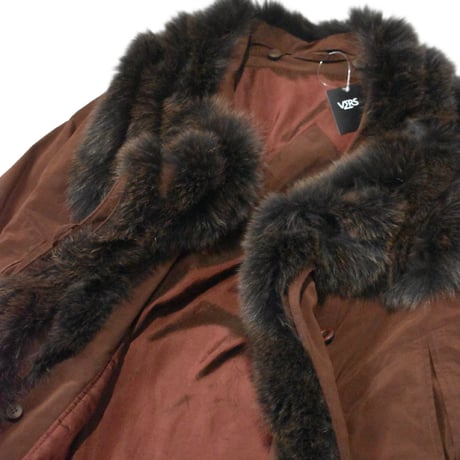 Brown Fur Trim Half Coat