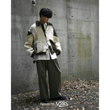 "Remake by VERS" Rebuild Knit Field Jacket