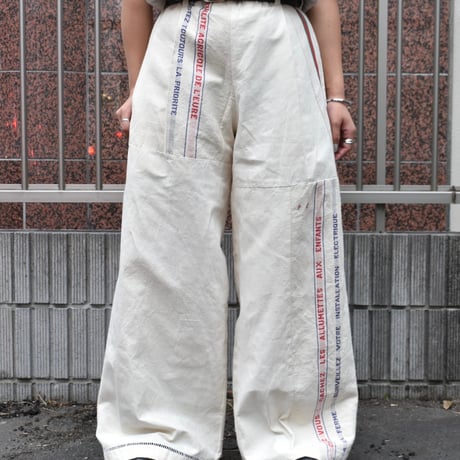 "Remake by VERS" French Antique Linen Wide Flare Pants