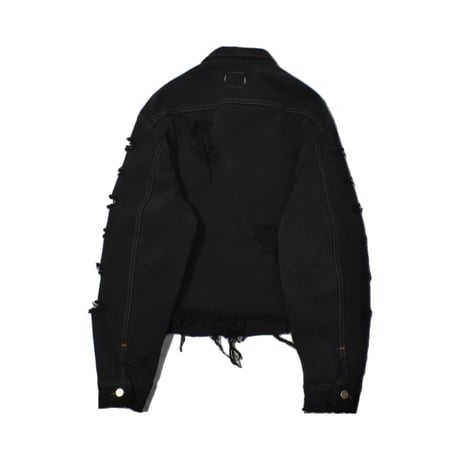 "Remake by VERS" Destroyed Denim Jacket -VERS Original Overdye-