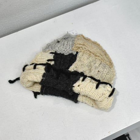 "Remake by VERS" Patch Design Aran Knit Cap