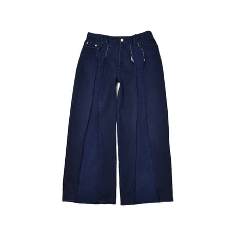 "Remake by VERS" Fringe Damage Flare Denim Pants