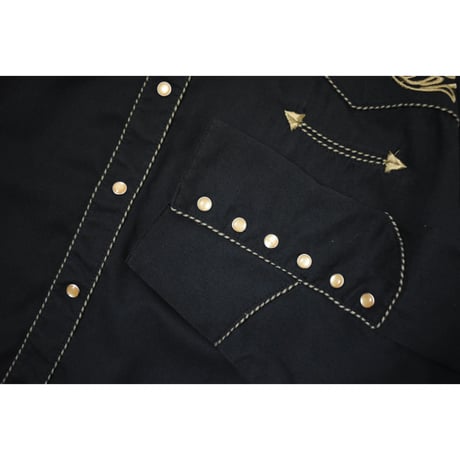 VERS Remake Embroidery Asymmetrical Western L/S Shirt