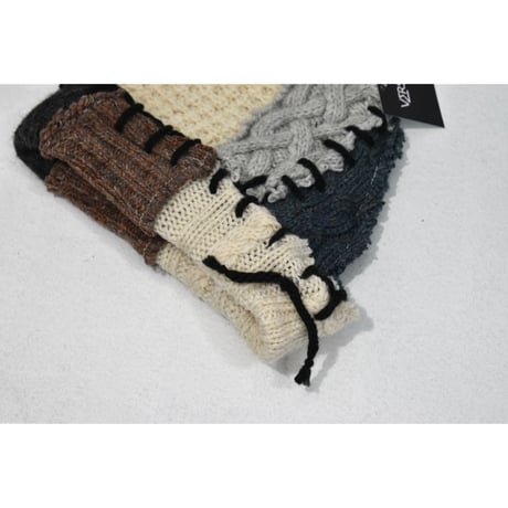 "Remake by VERS" Patch Design Aran Knit Cap