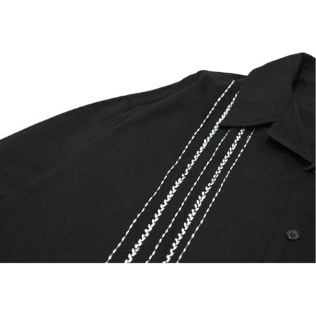 Embroidery Open Collar S/S Shirt