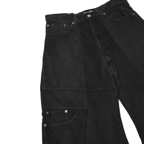 "Remake by VERS" Switching Flare Denim Pants