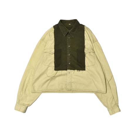 "Remake by VERS" Formal Contrast Denim L/S Shirt