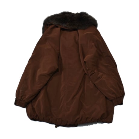 Brown Fur Trim Half Coat