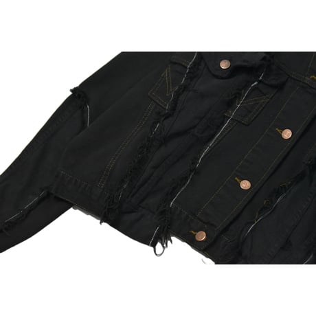 "Remake by VERS" Docking Short Length Denim Jacket -VERS Original Overdye-