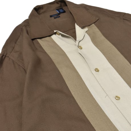 Switching Open Collar S/S Shirt