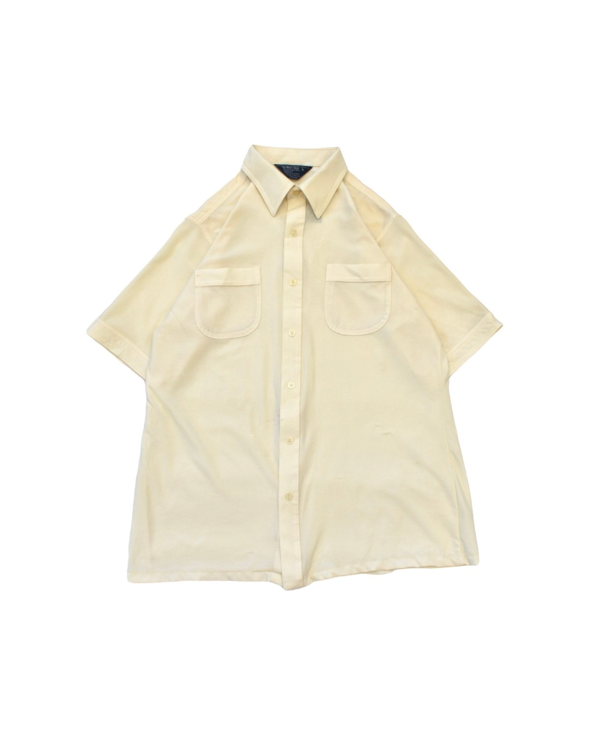 90s Ivory Double Pocket S/S Shirt | 水戸 古着屋 VERS