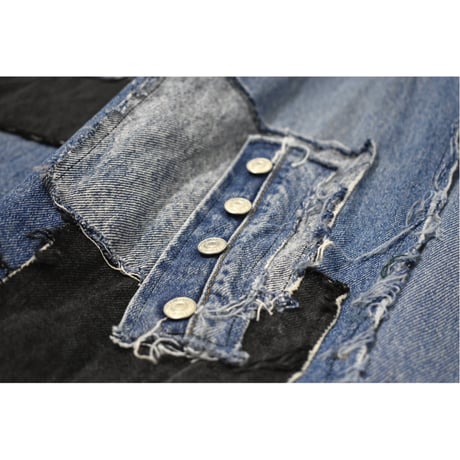 VERS Remake Patch Custom Wide Denim Pants