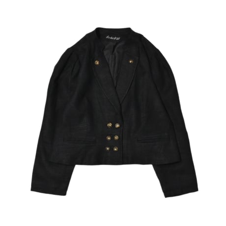 EURO Vintage Short Length Black Tyrolean Linen Jacket