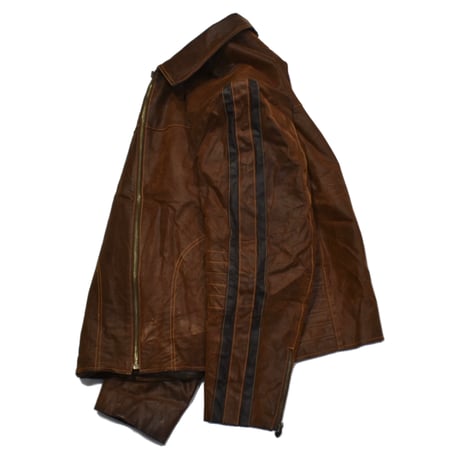 Vintage Racing Line Leather Jacket