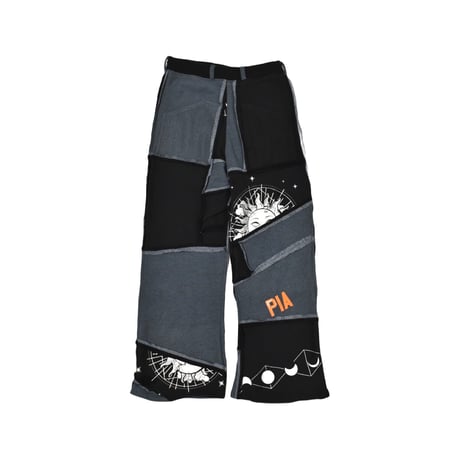 "Remake by VERS" Irregularly Attached Semi Flare Sweat Pants
