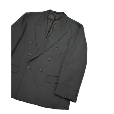 EURO Vintage Double Breasted Tailored Jacket -Charcoal Grey-