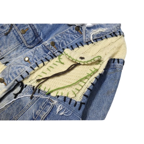 "Remake by VERS" Hand Stitch Docking Denim Jacket