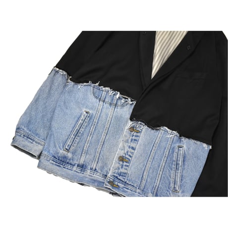 VERS Remake Single Breasted Denim Tailored Jacket