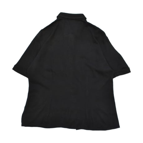 Vintage Black Knit Polo Shirt